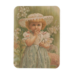 Magnet Flexible "Un Pâques naissant" Illustration vintage, vers 18