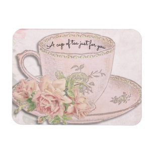 Magnet Flexible Une coupe de thé pour la fête des mères rose rien 