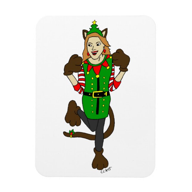 Magnet Flexible une fille de Noël (Vertical)