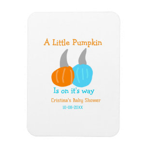 Magnet Flexible Une petite citrouille est en route baby shower ora