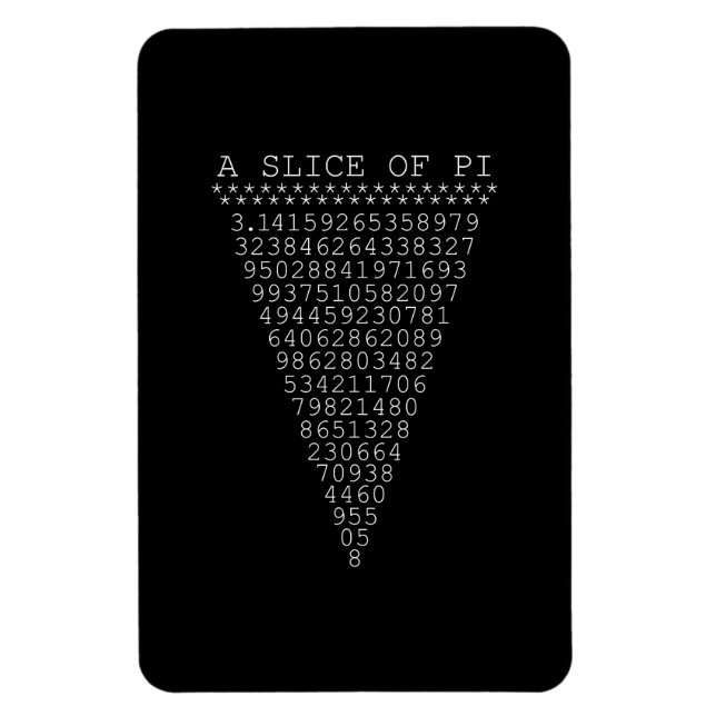 Magnet Flexible Une tranche typographique de Pi (Vertical)