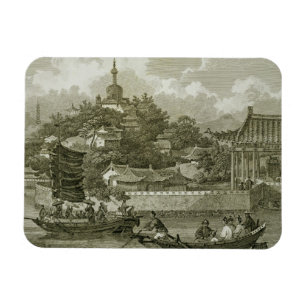 Magnet Flexible Une vue des jardins du palais impérial, Peki