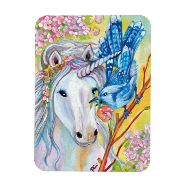 Magnet Flexible Unicorne de printemps (Vertical)