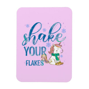 Magnet Flexible Unicorne d'hiver   Secouer vos lacs   Amusant et f