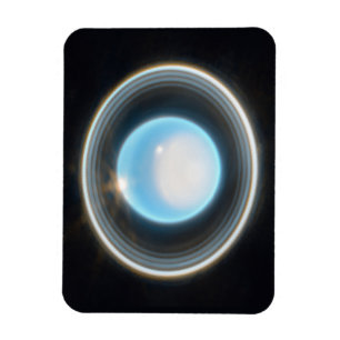 Magnet Flexible Uranus planétaire avec anneaux Image JWST