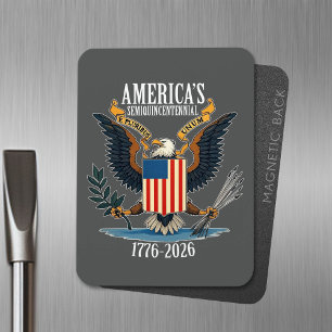 Magnet Flexible USA 250 - 1776-2026 - Armoiries de l'aigle Vintage