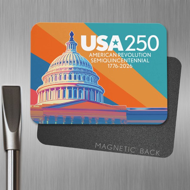 Magnet Flexible USA 250 Birthday Capital - America Celebration (USA 250 Magnet - Celebrate America)