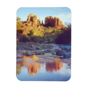 Magnet Flexible USA, Arizona, Sedona. Rocher de la Cathédrale refl