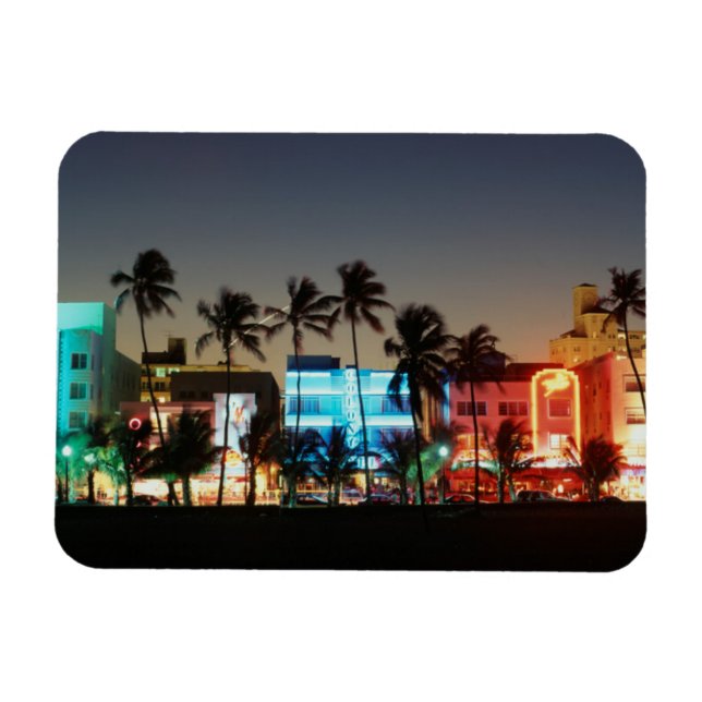 Magnet Flexible USA, Floride, Miami Beach, Ocean Drive, Art Déco (Horizontal)