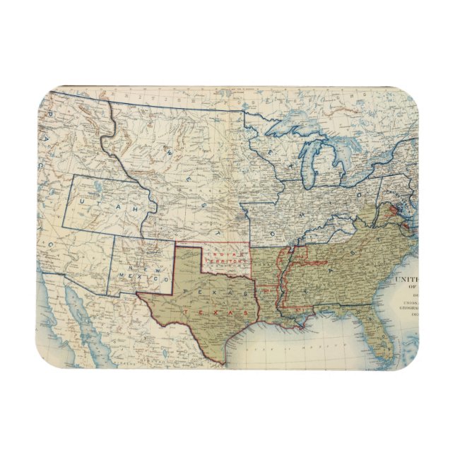 Magnet Flexible USA juin 1861 (Horizontal)