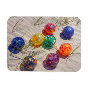 Magnet Flexible USA, Oregon. Flottes De Verre Coloré Sur La Dune D