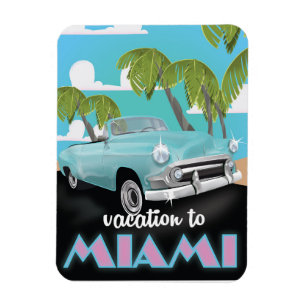 Magnet Flexible Vacation to Miami Travel poster