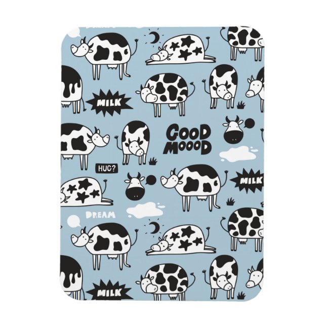 Magnet Flexible Vache et lait (Vertical)