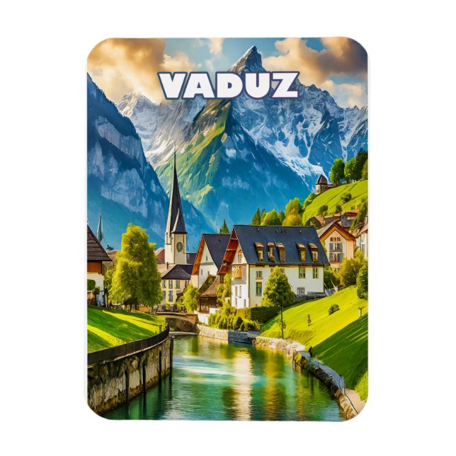 Magnet Flexible Vaduz, joyau alpin du Liechtenstein (Vertical)