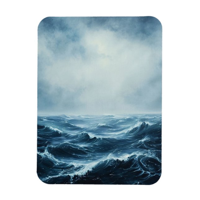 Magnet Flexible Vagues océaniques Roses Flexibles (Vertical)