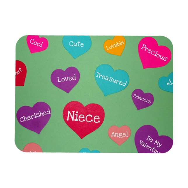 Magnet Flexible Valentine coeur pour une douce nièce ! (Horizontal)