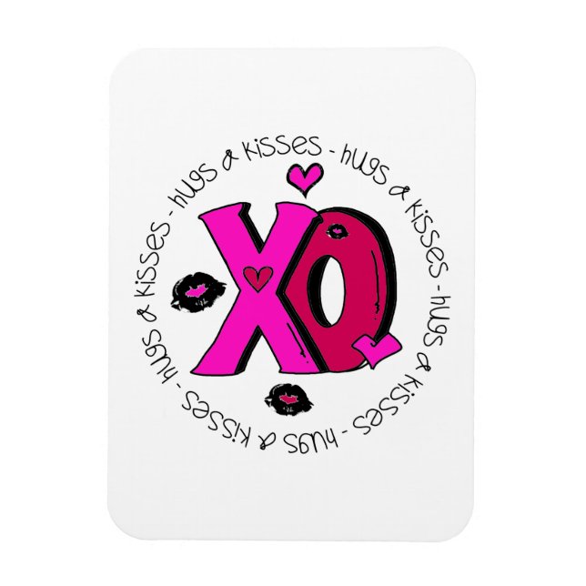 Magnet Flexible Valentine Hugs et baisers (Vertical)