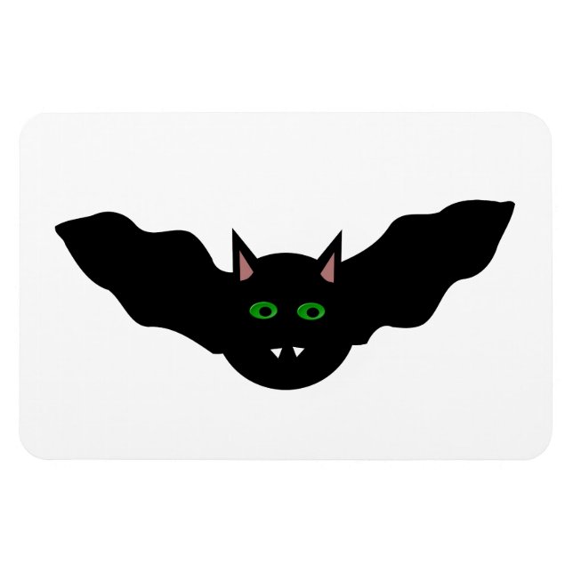 Magnet Flexible Vampire chat face chauve Halloween aimant (Horizontal)
