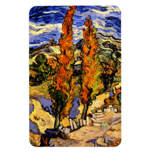 Magnet Flexible Van Gogh - Deux peupliers sur une colline