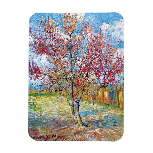 Magnet Flexible Van Gogh - Peach Trees roses (Vertical)