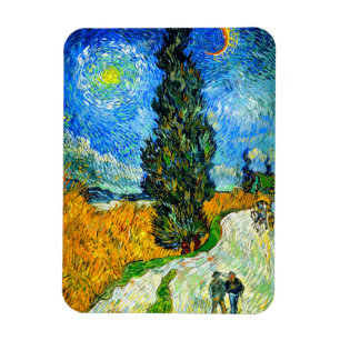 Magnet Flexible Van Gogh Road avec Cypress et Star