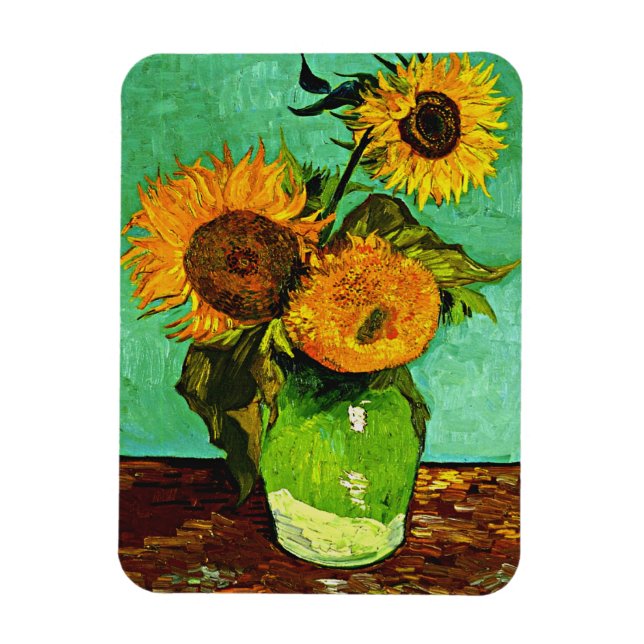 Magnet Flexible Van Gogh - Tournesols, Trois, (Vertical)