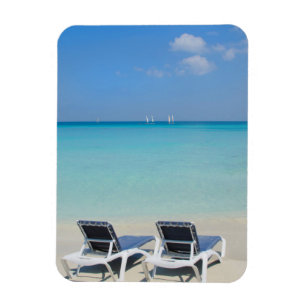 Magnet Flexible Varadero, Cuba. Sable et chaises de plage