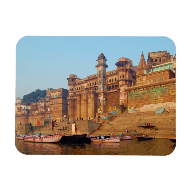 Magnet Flexible Varanasi Inde Vue De La Rivière Ganga (Horizontal)