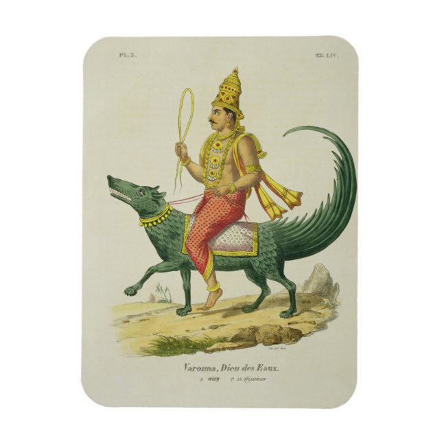 Magnet Flexible Varuna, Dieu des Océans, gravée par Charles Eti (Vertical)