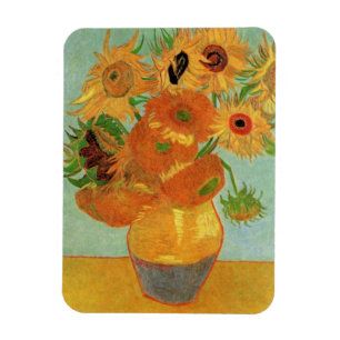 Magnet Flexible Vase avec douze tournesols par Vincent van Gogh