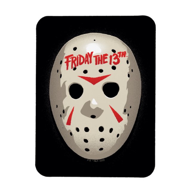 Magnet Flexible Vendredi 13 | Graphique de masque de hockey (Vertical)