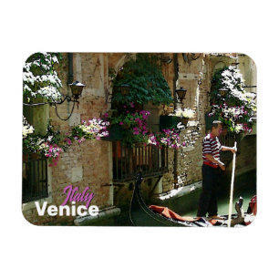 Magnet Flexible Venice Gondolier Travel Souvenir 