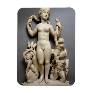 Magnet Flexible Vénus avec putti, une tribu et un dauphin, Romain,