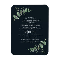 Verdure mariage Eucalyptus botanique noir moderne