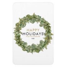 Verdure moderne Wreath Joyeuses vacances Noël