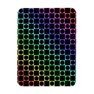 Magnet Flexible Vérificateurs et cercles, Arc-en-ciel et Noir