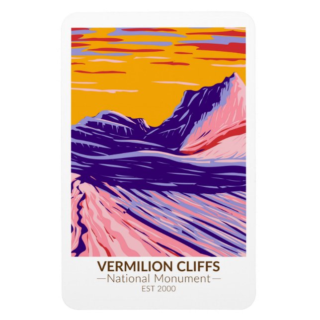 Magnet Flexible Vermilion Cliffs Monument National Poche blanche (Vertical)