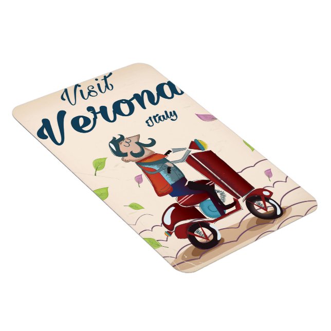Magnet Flexible Vérone poster de voyage scooter italien (Côté Droit)