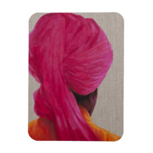 Magnet Flexible Veste orange 2014 de turban rose