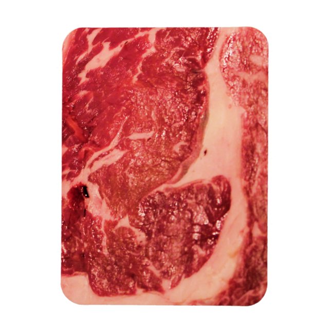 Magnet Flexible Viande Rouge Crue de Qualité Supérieure | Photo Ma (Vertical)
