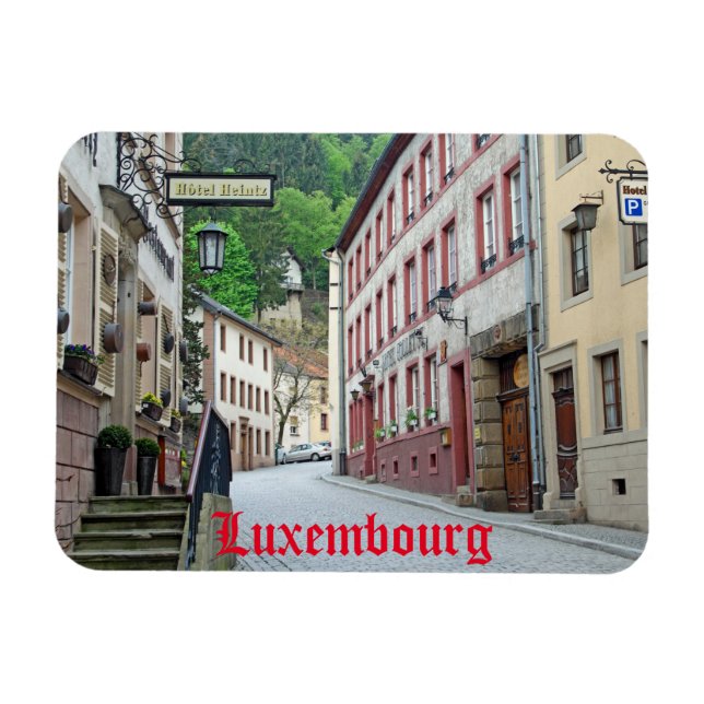 Magnet Flexible Vianden, Scène de rue Luxembourg (Horizontal)