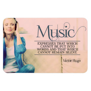 Magnet Flexible Victor Hugo Citation Inspirationnelle "Musique" Fl