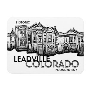 Magnet Flexible Vieil aimant historique de ville de Leadville le