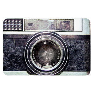Magnet Flexible Vieil appareil-photo noir
