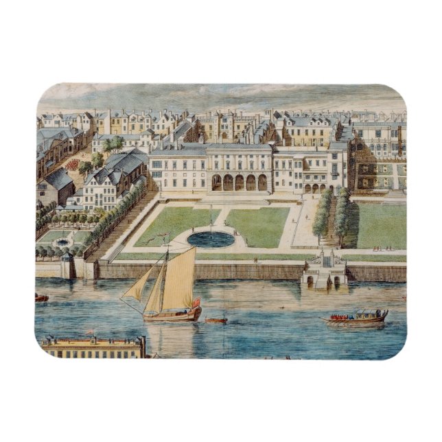 Magnet Flexible Vieille Maison Somerset sur le Strand, gravée par  (Horizontal)
