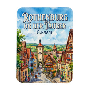 Magnet Flexible Vieille ville médiévale, Rothenburg ob der Tauber