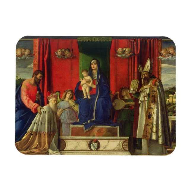 Magnet Flexible Vierge et enfant (Retable Barbarigo) 1488 (Horizontal)