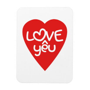 Magnet Flexible Vietnamien Valentine ♥ Love Yêu ♥ Asian Wordplay