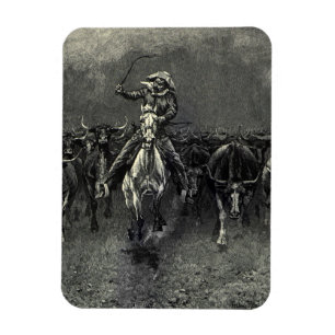 Magnet Flexible Vieux Cowboys, Une Débandade par Frederic Remingto