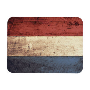 Magnet Flexible Vieux drapeau néerlandais en bois